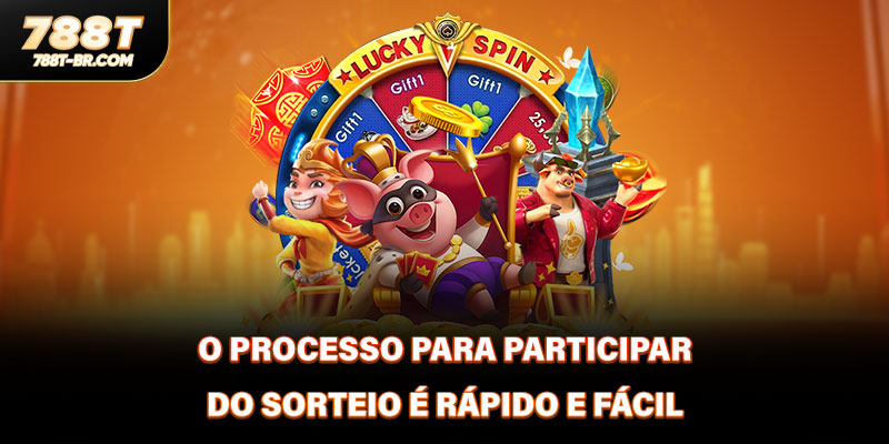 O processo para participar do sorteio é rápido e fácil